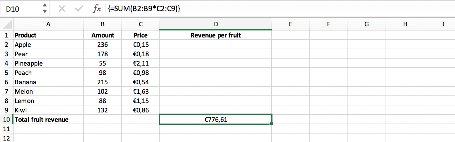 microsoft excel for mac not showing formula results